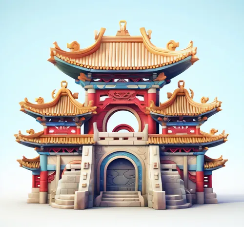 chinese architecture,chinese background,chinese temple,chinese screen,asian architecture,forbidden palace,chinese icons,3d model,china,cinema 4d,3d render,nanjing,chinese art,the forbidden city in bei