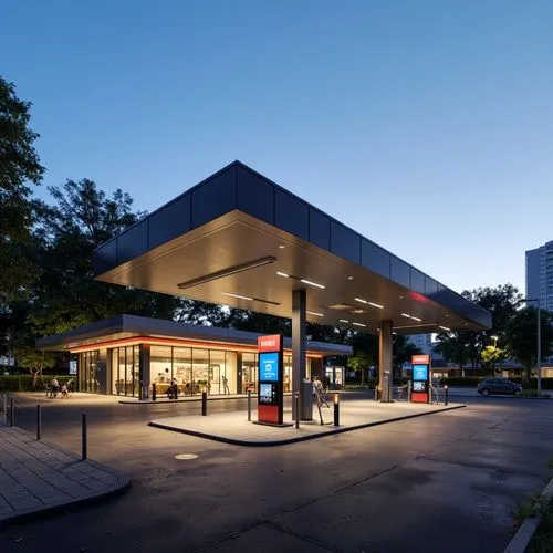 Deconstructivism Style Gas Station Architecture Design Ideas