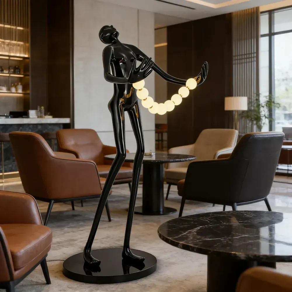 Orb Juggler Sculpture Floor Lamp