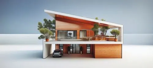 a model of a house is shown on display,prefab,prefabricated,residential property,prefabricated buildings,prefabs,smart home