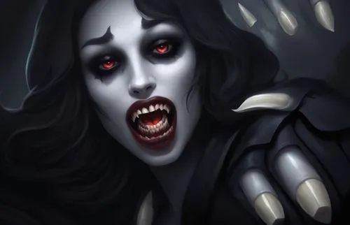 Realistic Vampire Canine Teeth,a dracula makeup make up of the character from horror movie,vampire woman,vampire lady,vampyre,vampira,scary woman,vampyres