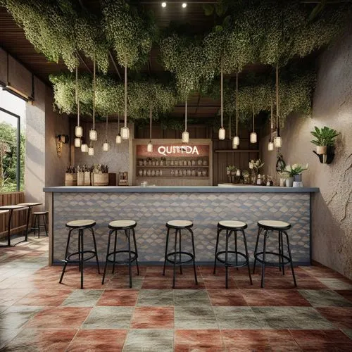 an empty bar with four stools in the middle,piano bar,unique bar,bar,bar stools,beer tables,bar counter