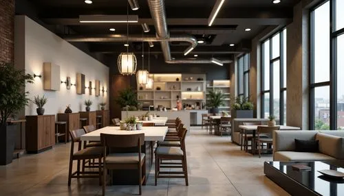 Sleek modernist interior, polished chrome fixtures, minimalist pendant lights, geometric-shaped sconces, frosted glass shades, brushed metal finishes, indirect ambient lighting, recessed ceiling light