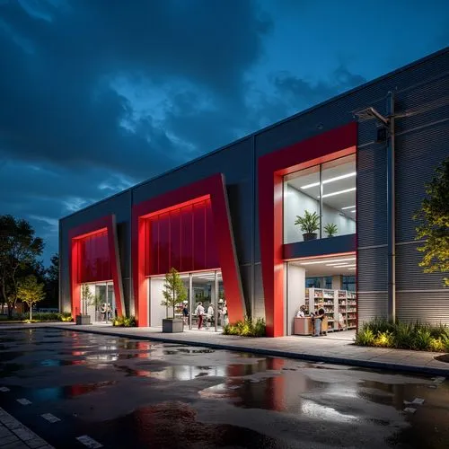 Futurism Style Distribution Center Architecture Design Ideas
