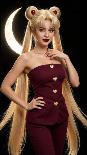 transform female to look more appealing.

 dark red lipstick. Ensure the characters have beautiful faces and dynamic poses. Enhance with detailed textures. high quality, ultra detailed, realistic ligh