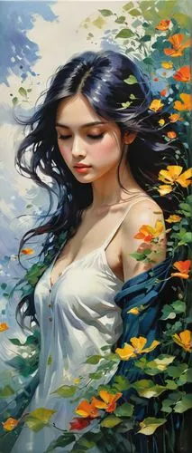 In the center of a stunning canvas, a masterful oil painter crafted this masterpiece blends elements that captivate the eye. The strokes of the brush create a harmonious blend of colors, capturing the