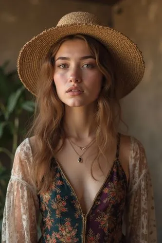 Create 4 designs for a fashion collection inspired on the brand nespresso


,a girl in a floppy hat poses for a picture,boho,sombrero,high sun hat,sun hat,straw hat,leather hat