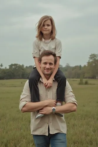 girl sitting on boy's shoulders,a man holding a little girl on his shoulders,father and daughter,homesteaders,sugarland,father daughter,girl and boy outdoor,super dad