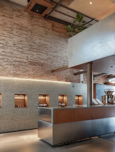 trees,servery,modern kitchen interior,bar counter,modern kitchen,tile kitchen,chefs kitchen,kitchen design,corian,associati,kitchen interior,concrete ceiling,star kitchen,knife kitchen,modern minimali