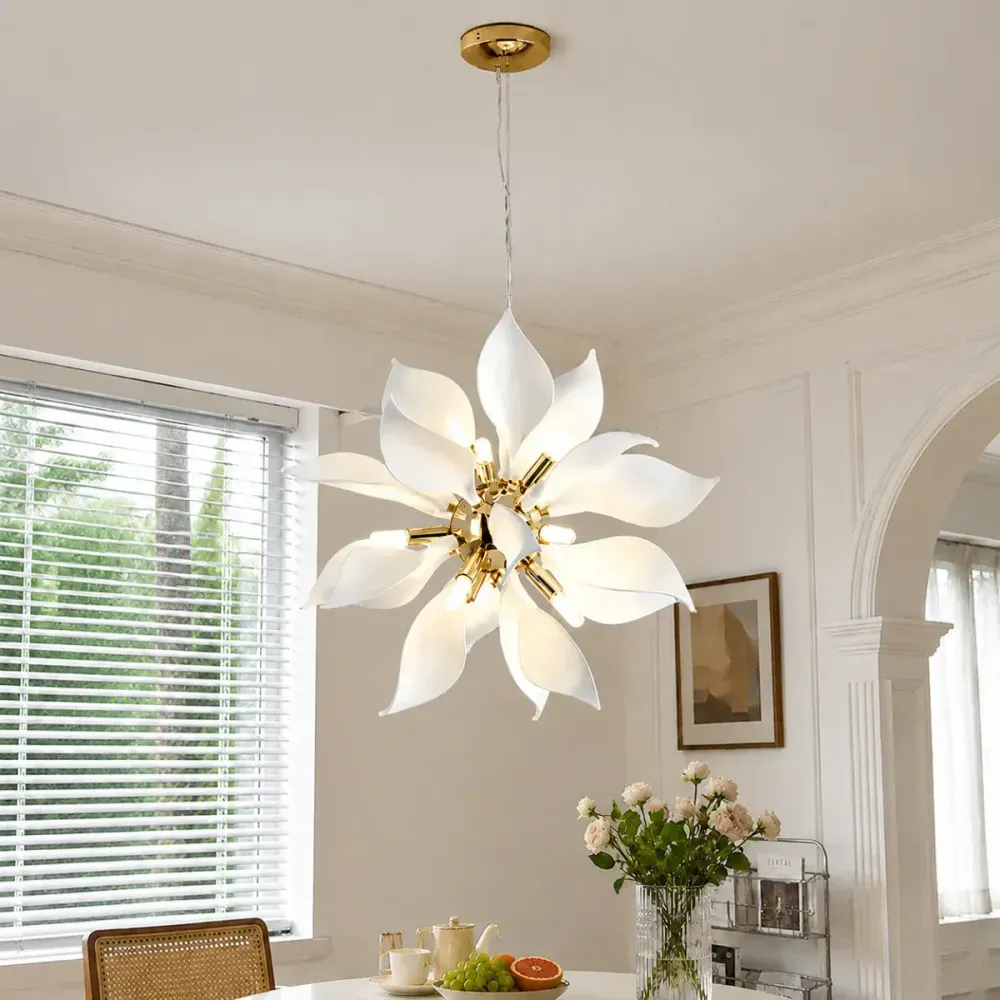 Ceramic Lotus Bloom Chandelier