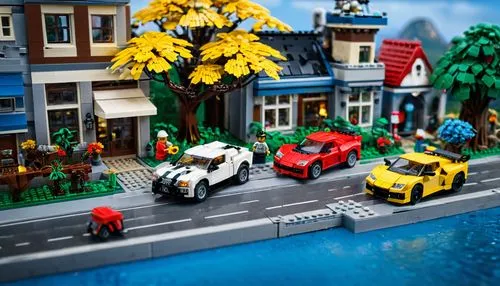 lego, tiny little toy city, cars, animals, plastic,,lego background,lego car,seaside resort,from lego pieces,lego trailer,lego,moc chau hill,legoland,lego blocks,popeye village,lego building blocks,re
