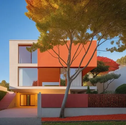 this is an artist's impression of modern architecture,corbu,neutra,modern house,mid century house,dunes house,mahdavi