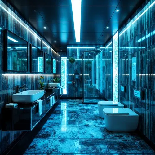 Futurism Style Bathroom Interior Design Ideas