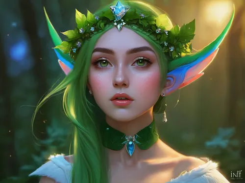 Elf Girl ImagineFX by NarciusArt,elven,fantasy portrait,elf,elven flower,violet head elf,male elf,faerie,wood elf,dryad,faery,elven forest,fae,elf hat,elves,fantasy art,fairy queen,fantasy picture,3d 
