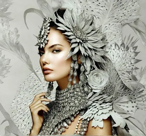 Fashion Design, Super Model,artistic fashion collage,headdress,feather headdress,paper art,headdresses,foulard,paper lace,adornment,headpieces,filigree,fabric design,fashion vector,crocheted,bohemian 