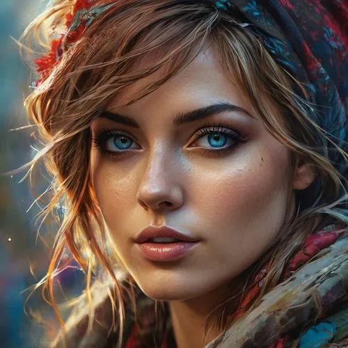 A very beautiful woman with perfect eyes, very detailed, perfect anatomy, centered, almost perfect, dynamic, very detailed, artstation, concept art, soft and sharp focus, illustration, art by Carne Gr