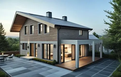 We are looking for a design concept for a modern passive house that combines energy efficiency with minimalist aesthetics. The house should feature:

Architecture: A clean and simple design with sharp