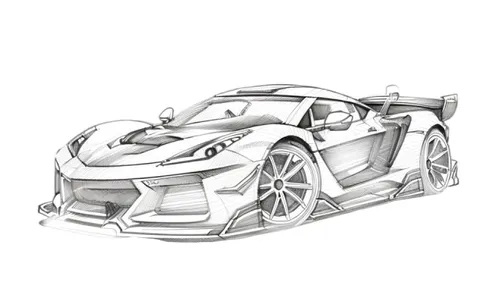a very detailed rendering of a car,illustration of a car,car drawing,3d car model,car outline,cartoon car,golf car vector,racing car,muscle car cartoon,automobile racer,race car,nurbs,vectoring,wirefr