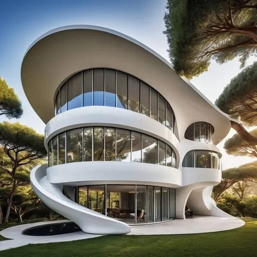 tree house design, House on the Tree, A modern house suspended between big trees, with direct elevators and french window

,futuristic architecture,modern architecture,futuristic art museum,dunes hous
