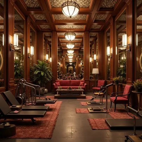 Home Gym Art Deco Style Building Design Ideas