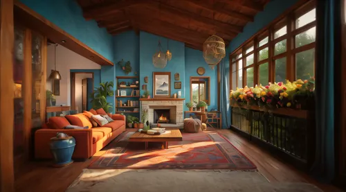 house painting,sitting room,livingroom,home interior,dandelion hall,blue room,the little girl's room,living room,interiors,boy's room picture,hallway space,indoor,summer cottage,country cottage,playin