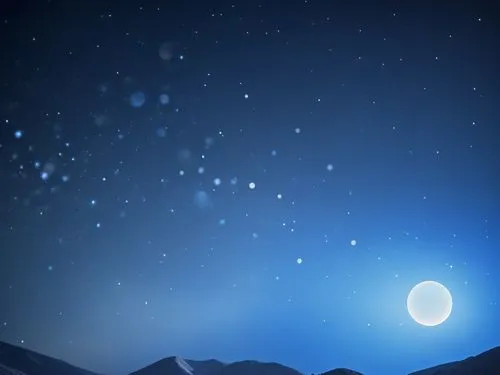 in the distance, a pair of stars twinkle and dance in the air, all forming a mesmerizing pattern. The stars surround a small village, some lying abandoned in the midst of a mountainous mountains. The 