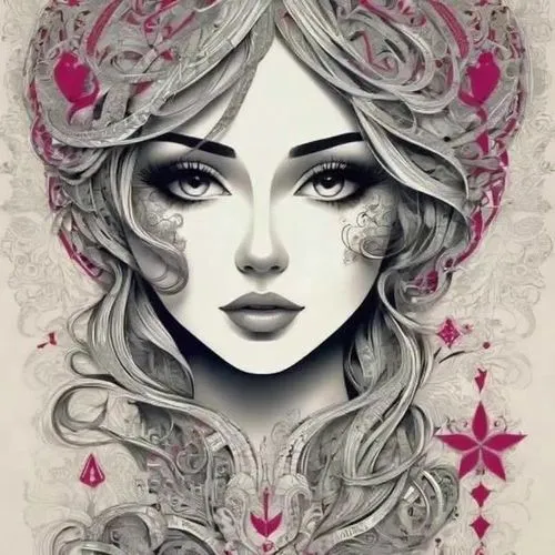girl blinking eyes
,fantasy portrait,bohemian art,masquerade,queen of hearts,pencil art,fantasy art,pencil drawings,mademoiselle,mermaid vectors,fairy tale character,faery,porcelain rose,white lady,fl