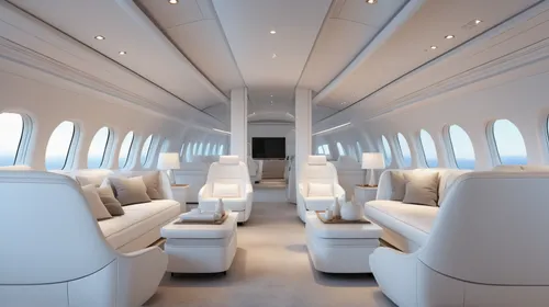 White Model, white color,aircraft cabin,corporate jet,business jet,private plane,charter,bombardier challenger 600,gulfstream iii,ufo interior,gulfstream g100,luggage compartments,airbus a380,boeing 7