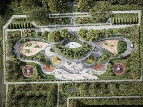 garden elevation,palace garden,landscape plan,garden of the fountain,schlossgarten,gardens,view from above,garden of plants,overhead view,bird's-eye view,the old botanical garden,villa borghese,mainau
