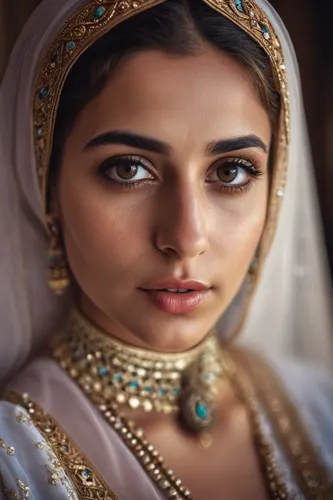 turkish girl with long chin and birth mark near lips, beautiful eyes in romantic arab dress style
,indian bride,indian girl,indian woman,bridal jewelry,indian,indian girl boy,east indian,islamic girl,