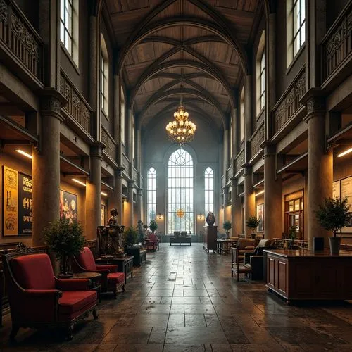 Airport Gothic Style Building Interior Design Ideas