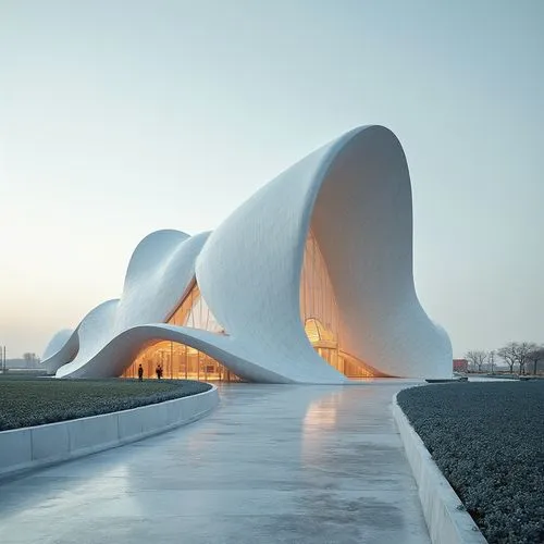  ,an intricate architecture building with two curves,futuristic art museum,calatrava,tempodrom,philharmonie,soumaya museum,futuristic architecture