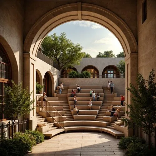 Amphitheater Transitional Style Building Design Ideas