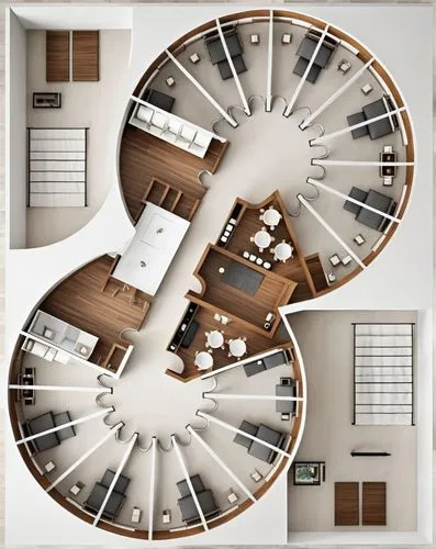 a computer and desk arrangement inside a white and wooden office,shared apartment,an apartment,floor plan,coffee wheel,search interior solutions,interior modern design,apartment,apartments,mid century