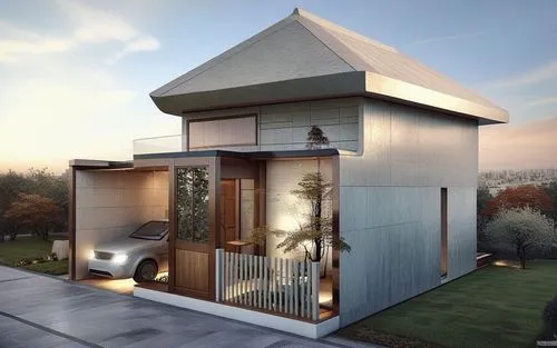 this is a small modern cabin home on the slope,cubic house,modern house,roof terrace,folding roof,house roof,inverted cottage,prefab,pop up gazebo,roof landscape,cube house,prefabricated,roof garden,f