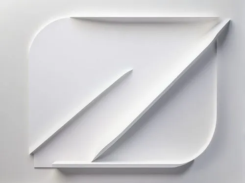 White architectural foam board, 3D geometric shape, modern design, sleek surface, soft diffuse lighting, studio background, close-up shot, detailed texture, abstract composition, minimalist style, emp