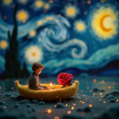 romantic scene,romantic night,romantic rose,the moon and the stars,the sleeping rose,fantasy picture,night view of red rose,fairy tale,dream art,a fairy tale,disney rose,storybook,seerose,dreamscapes,