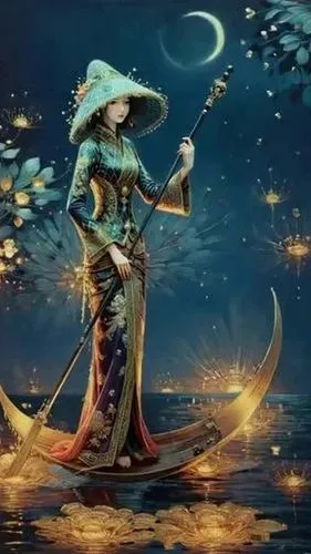 fantasy picture,fantasy art,fisherman,sorceress,warrior woman,enchanters,celebration of witches,fantasy woman,fairy tale character,bewitching,faerie,pilgrim,water lotus,the enchantress,violinist violi