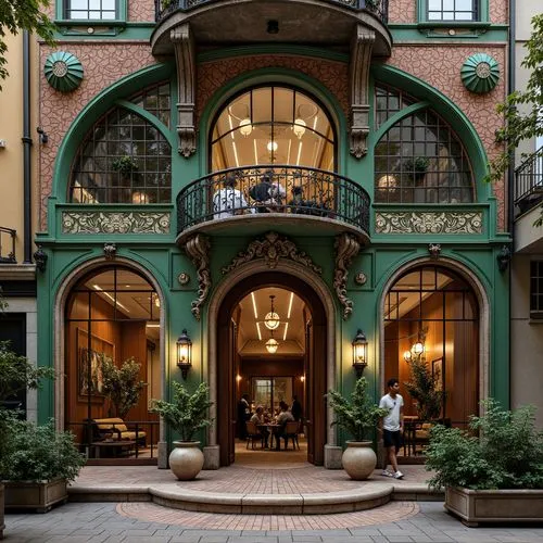 Cultural Center Art Nouveau Style Building Design Ideas