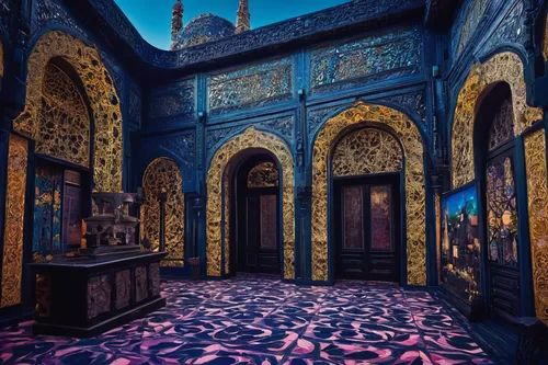 Explore the architectural wonders of Rogelio Salmona in this immersive journey.,persian architecture,iranian architecture,ornate room,moroccan pattern,mosque hassan,shahi mosque,alcazar of seville,mar