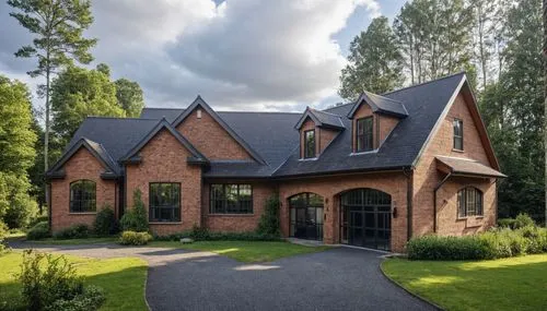1building,the driveway leading to the front of this brick house,luxury home,forest house,beautiful home,country estate,large home,luxury property