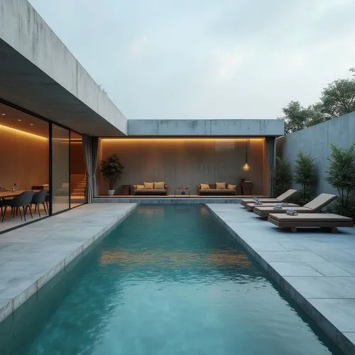 Minimalism Style Swimming Pool Architecture Design Ideas