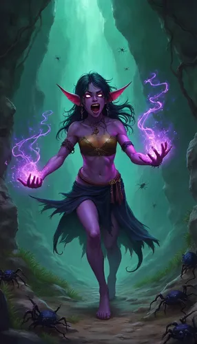 this is an evil woman with horns and devilish hair,nissa,necromancer,yavana,shadowboxer,underdark,alani,fae,liliana,karsner,saikuar,fel,kharar,fimbriae,neera,sorceress,taleyarkhan,uma,inara,innervate,