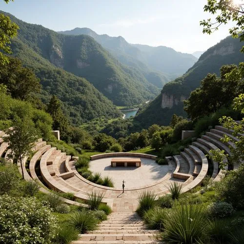 Amphitheater Romanesque Style Steel-Framed Building Architecture Design Ideas