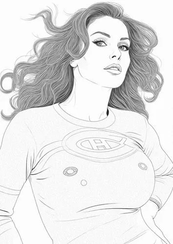 sophia loren,the  in avengers comics is shown with her hair blowing,gothel,lineart,rotoscoped,comic halftone woman,underdrawing,vectoring,margaery,coloring outline,line art,inking,line drawing,inanna,