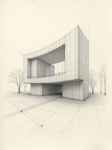 architectural sketch of curvilinear building merging with ground


,architectural drawing of a house interior with stairs and stairs,bunshaft,eisenman,hejduk,corbu,chipperfield,revit,Unique,Design,Blu