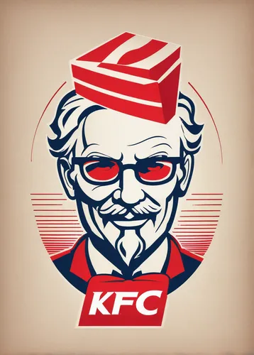 Create a futuristic KFC logo using vibrant colors and sleek shapes.,colonel,chef hat,fried chicken,pubg mascot,crispy fried chicken,chef hats,chef,bot icon,food icons,png image,twitch icon,diet icon,f