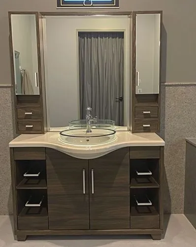 mirror, sink, sink, bathroom cabinet,,this is a very modern vanity with an all - in - one sink,luxury bathroom,hovnanian,dressing table,modern minimalist bathroom,vanities,scavolini,banyo,washstand,ba