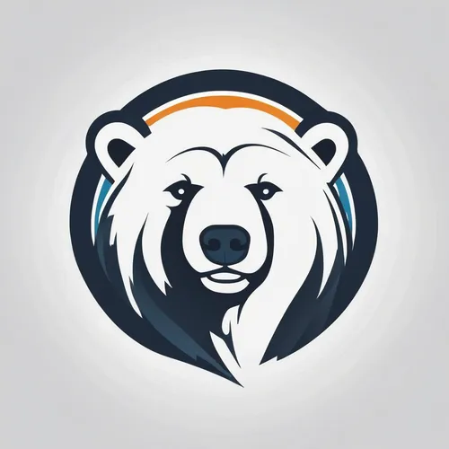a simple Logo for Promeai on the theme of Bear, vector art, flat design, white background,ice bears,grizzlies,the bears,bears,nordic bear,bear kamchatka,scandia bear,polar,kodiak bear,white bear,great