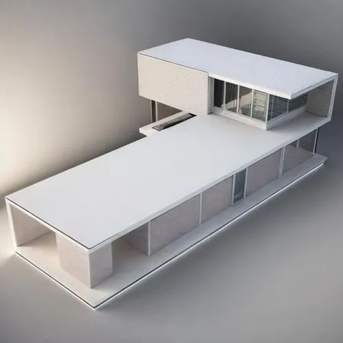 Piensa como un experto en arquitectura hitech y deconstructivista y genera una mejora del proyecto en un entorno totalmente urbano.,a house on a white platform is shown,cubic house,cube house,cube sti